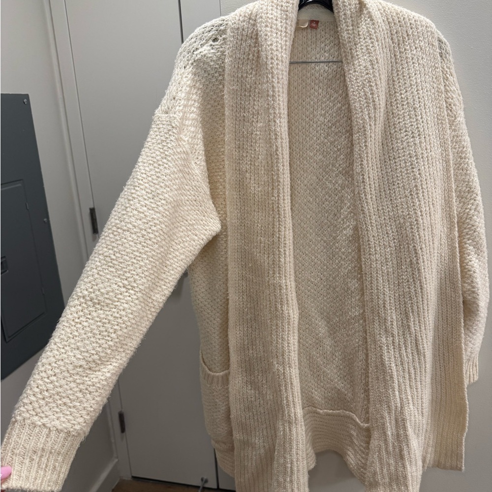 Pinko Cream Chunky Knit Cardigan